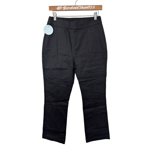 Hill House The Claire Stretch Preppy Academia Casual Black Pant NWT Small - Picture 1 of 8